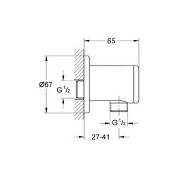 Grohe Relexa Wandanschlussbogen 1/2" chrom 28636000... GROHE-28636000 4005176078606 (Abb. 1)