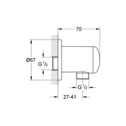 Grohe Relexa Wandanschlussbogen 1/2" chrom 28680000... GROHE-28680000 4005176116780 (Abb. 1)