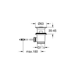 Grohe Ablaufgarnitur 1 1/4" supersteel 28910DC0... GROHE-28910DC0 4005176409448 (Abb. 1)