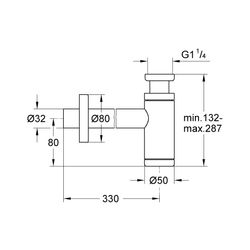 Grohe Geruchsverschluss 1 1/4" chrom 28912000... GROHE-28912000 4005176266751 (Abb. 1)