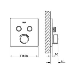 Grohe SmartControl Unterputzmischer mit 2 Absperrventilen chrom 29148000... GROHE-29148000 4005176413445 (Abb. 1)