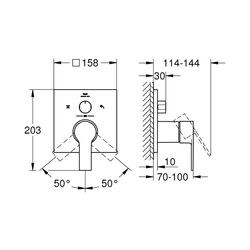 Grohe Allure Einhandbatterie mit 3-Wege Umstellung chrom 29176001... GROHE-29176001 4005176507779 (Abb. 1)