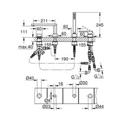 Grohe Plus 4-Loch-Einhand-Wannenkombination 29307003... GROHE-29307003 4005176529993 (Abb. 1)