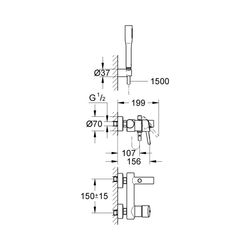 Grohe Concetto Einhand-Wannenbatterie 1/2" chrom 32212001... GROHE-32212001 4005176889035 (Abb. 1)