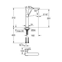 Grohe Plus Einhand-Waschtischbatterie 1/2" XL-Size 32618DC3... GROHE-32618DC3 4005176574092 (Abb. 1)