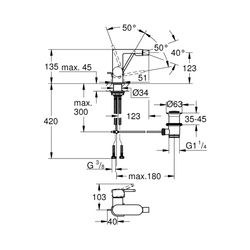 Grohe Plus Einhand-Bidetbatterie 1/2" 33241AL3... GROHE-33241AL3 4005176585739 (Abb. 1)