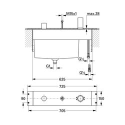 Grohe 3-Loch Einhand-Wannenkombination 33339000... GROHE-33339000 4005176222818 (Abb. 1)