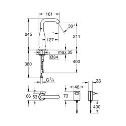 Grohe Essence E Infrarot-Elektronik für Waschtisch 1/2" mit Mischung und Temperaturbegr... GROHE-36444000 4005176415661 (Abb. 1)