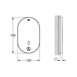 Grohe Eurosmart CE Infrarot-Elektronik für Brausethermostat Wandeinbau chrom 36463000... GROHE-36463000 4005176576690 (Abb. 1)