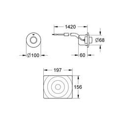 Grohe Surf Pneumatik-Betätigung chrom 37059000... GROHE-37059000 4005176142857 (Abb. 1)