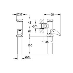 Grohe DAL-Automatic-Spüler für WC chrom 37139000... GROHE-37139000 4005176143083 (Abb. 1)