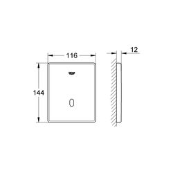 Grohe Tectron Skate Infrarot-Elektronik für Urinal edelstahl 37321SD1... GROHE-37321SD1 4005176929502 (Abb. 1)