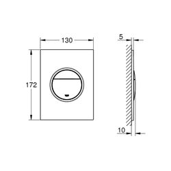 Grohe Nova Cosmopolitan S Abdeckplatte supersteel 37601DC0... GROHE-37601DC0 4005176416088 (Abb. 1)