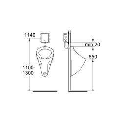 Grohe Tectron Skate Infrarot-Elektronik für Urinal edelstahl 37750SD0... GROHE-37750SD0 4005176228698 (Abb. 1)