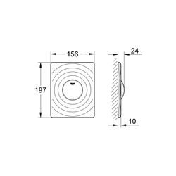 Grohe Surf Abdeckplatte chrom 38574000 4005176292385... GROHE-38574000 4005176292385 (Abb. 1)