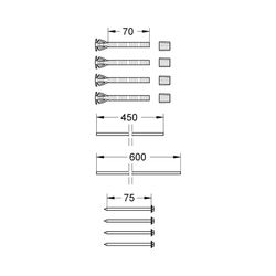 Grohe Verlängerungs-Set 70 mm 38714000 4005176828454... GROHE-38714000 4005176828454 (Abb. 1)