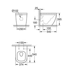 Grohe Euro Keramik Stand-Tiefspül-WC alpinweiß 39339000... GROHE-39339000 4005176407277 (Abb. 1)