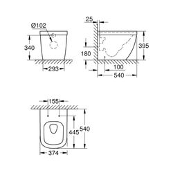 Grohe Euro Keramik Stand-Tiefspül-WC alpinweiß 39339000... GROHE-39339000 4005176407277 (Abb. 1)