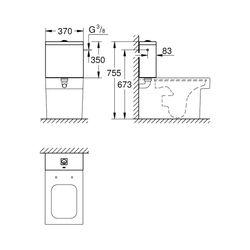 Grohe Cube Keramik Aufsatzspülkasten alpinweiß 39489000... GROHE-39489000 4005176442742 (Abb. 1)