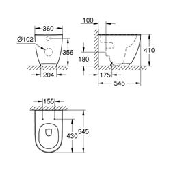 Grohe Essence Stand-Tiefspül-WC alpinweiß 3957300H... GROHE-3957300H 4005176485794 (Abb. 1)