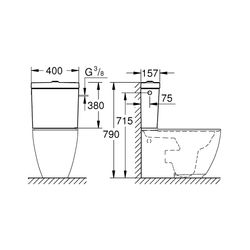 Grohe Essence Aufsatzspülkasten alpinweiß 39578000... GROHE-39578000 4005176485145 (Abb. 1)