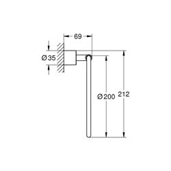 Grohe Atrio Handtuchring hard graphite gebürstet 40307AL3... GROHE-40307AL3 4005176462474 (Abb. 1)