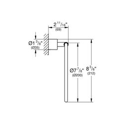 Grohe Atrio Handtuchring hard graphite gebürstet 40307AL3... GROHE-40307AL3 4005176462474 (Abb. 1)