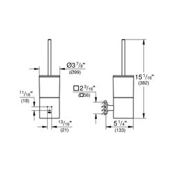 Grohe Allure Toilettenbürstengarnitur hard graphite 40340A01... GROHE-40340A01 4005176532313 (Abb. 1)