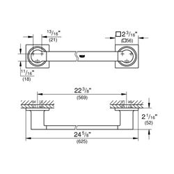 Grohe Allure Badetuchhalter hard graphite 40341A01... GROHE-40341A01 4005176531811 (Abb. 1)