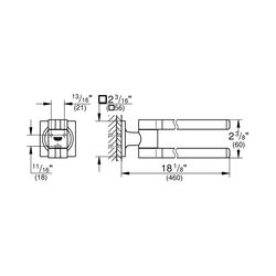 Grohe Allure Doppel-Handtuchhalter hard graphite 40342A01... GROHE-40342A01 4005176531712 (Abb. 1)