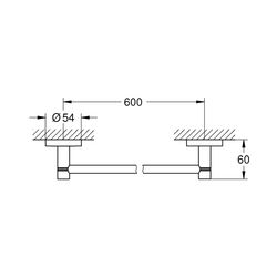 Grohe Essentials Badetuchhalter hard graphite gebürstet 40366AL1... GROHE-40366AL1 4005176429705 (Abb. 1)