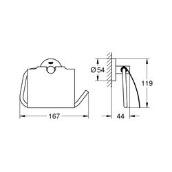 Grohe Essentials WC-Papierhalter nickel poliert 40367BE1... GROHE-40367BE1 4005176430220 (Abb. 1)