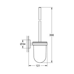 Grohe Essentials Toilettenbürstengarnitur hard graphite gebürstet 40374AL1... GROHE-40374AL1 4005176429743 (Abb. 1)