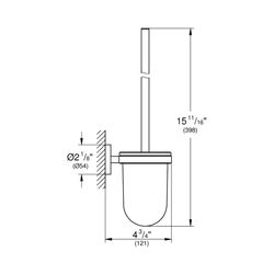 Grohe Essentials Toilettenbürstengarnitur hard graphite gebürstet 40374AL1... GROHE-40374AL1 4005176429743 (Abb. 1)