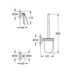 Grohe Essentials WC-Set 3 in 1 supersteel 40407DC1... GROHE-40407DC1 4005176413179 (Abb. 1)