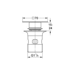 Grohe Ablaufstopfen inkl. Kelch hard graphite gebürstet 40565AL0... GROHE-40565AL0 4005176491696 (Abb. 1)