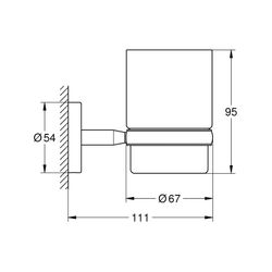 Grohe Bau Cosmopolitan Halter chrom 40585001... GROHE-40585001 4005176327797 (Abb. 1)