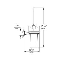 Grohe Grandera Toilettenbürstengarnitur chrom 40632000... GROHE-40632000 4005176928017 (Abb. 1)