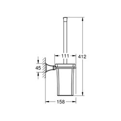 Grohe Grandera Toilettenbürstengarnitur chrom 40632000... GROHE-40632000 4005176928017 (Abb. 1)