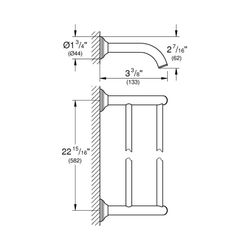 Grohe Essentials Authentic Doppel-Badetuchhalter chrom 40654001... GROHE-40654001 4005176324352 (Abb. 1)