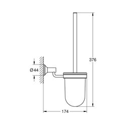 Grohe Essentials Authentic Toilettenbürstengarnitur nickel gebürstet 40658EN1... GROHE-40658EN1 4005176324314 (Abb. 1)