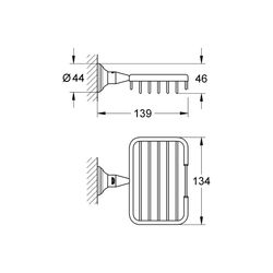 Grohe Essentials Authentic Ablagekorb chrom 40659001... GROHE-40659001 4005176324376 (Abb. 1)