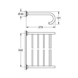 Grohe Essentials Authentic Multi-Badetuchhalter nickel gebürstet 40660EN1... GROHE-40660EN1 4005176324277 (Abb. 1)