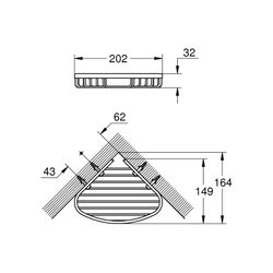 Grohe Bau Cosmopolitan Ablagekorb chrom 40664001... GROHE-40664001 4005176327841 (Abb. 1)