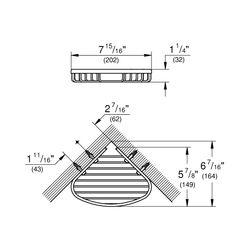 Grohe Bau Cosmopolitan Ablagekorb chrom 40664001... GROHE-40664001 4005176327841 (Abb. 1)