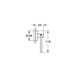 Grohe Essentials WC-Papierhalter nickel poliert 40689BE1... GROHE-40689BE1 4005176430213 (Abb. 1)