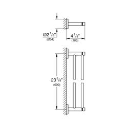 Grohe Essentials Doppel-Badetuchhalter warm sunset 40802DA1... GROHE-40802DA1 4005176429354 (Abb. 1)