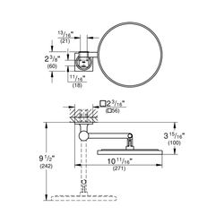 Grohe Allure Kosmetikspiegel chrom 40967001... GROHE-40967001 4005176531323 (Abb. 1)