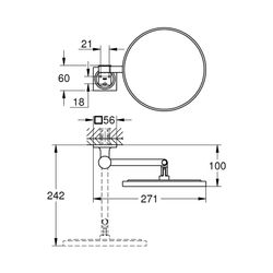 Grohe Allure Kosmetikspiegel chrom 40967001... GROHE-40967001 4005176531323 (Abb. 1)