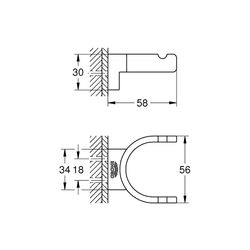 Grohe Selection Doppelter Bademantelhaken nickel poliert 41049BE0... GROHE-41049BE0 4005176577437 (Abb. 1)